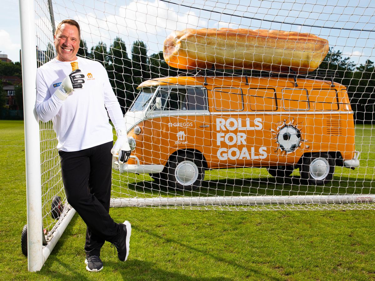 Greggs Just Eat Rolls For Goals Orange VW Camper Giant Sausage Roll