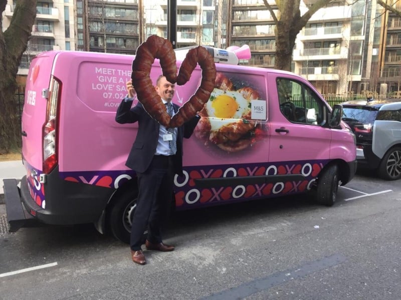 Heaps and stacks Love Sausage Pink Modern Sampling Catering Van 