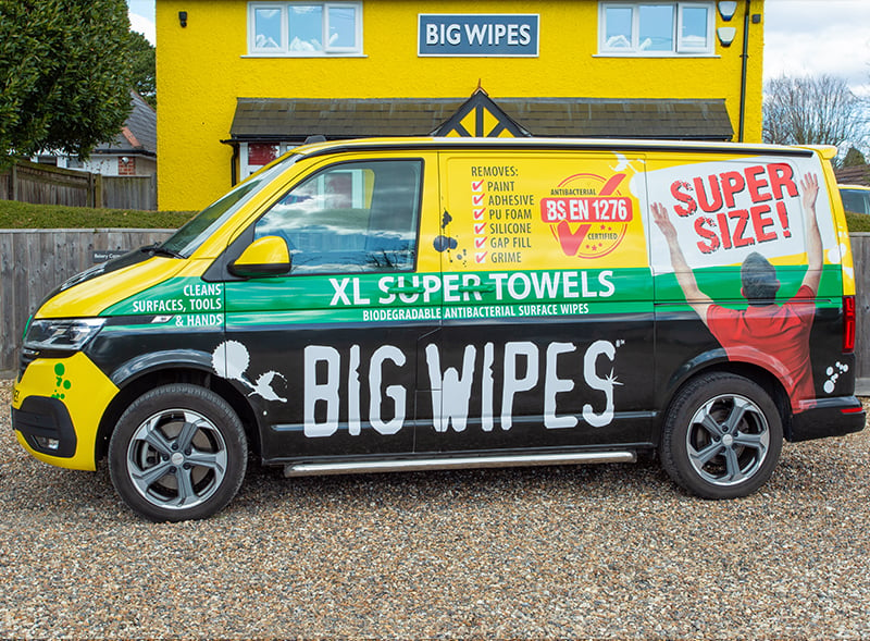 BIG Wipes Van wrap 2023
