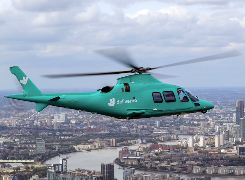 Deliveroo helicopter