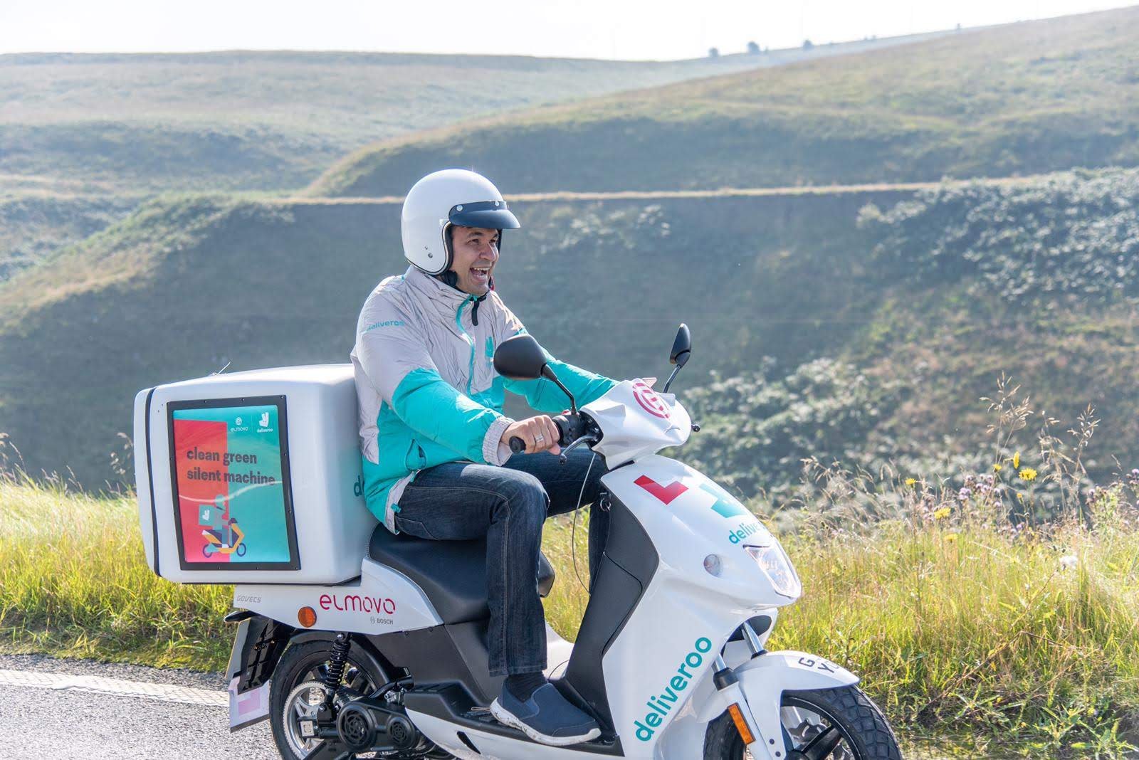 Deliveroo Blue White Red Electric Branded Scooter
