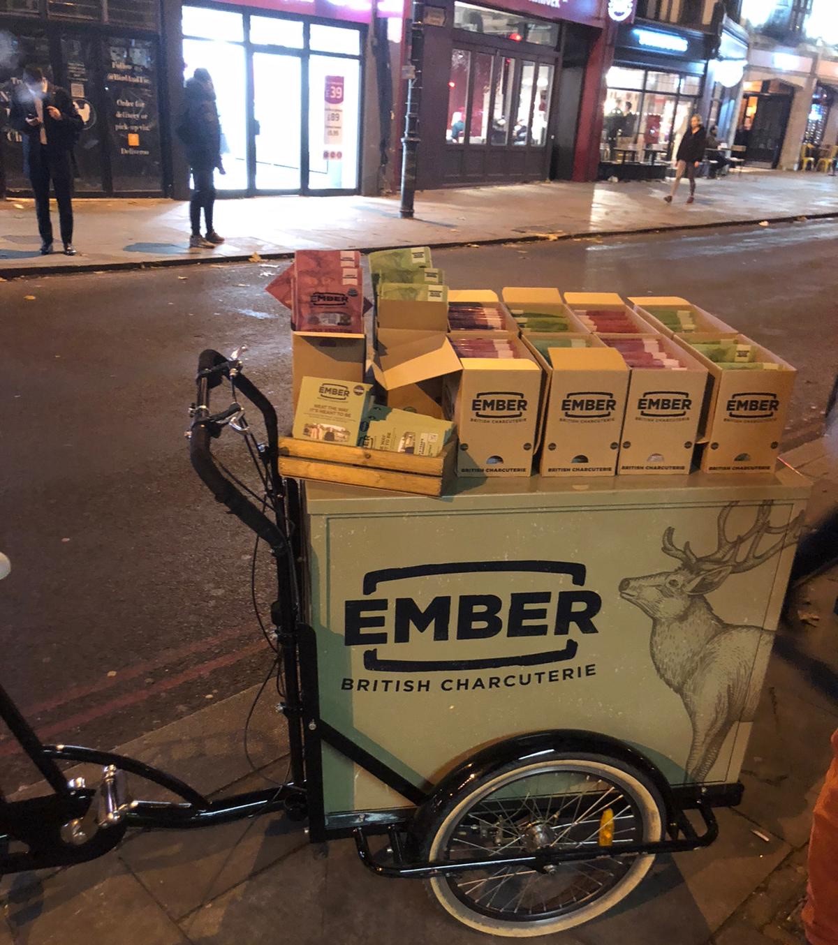 Ember Green British Charcuterie promotional bike