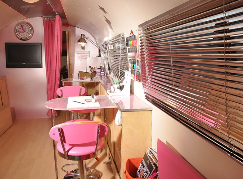 Little Beauty Airstream Trailer hire with built in salon