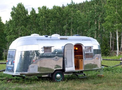 Vintage airstream trailer hire for product launches | Promohire