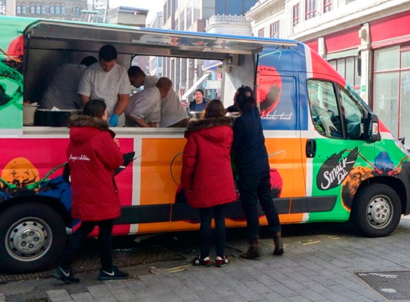 Burger and Lobster street food sampling van