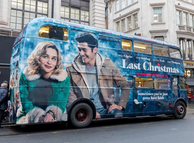Last Christmas branded Routemaster for movie launch