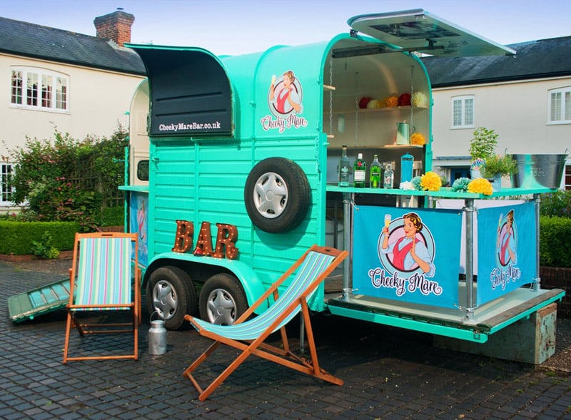 Horsebox trailer bars for hire - Cheeky Mare Gin Bar
