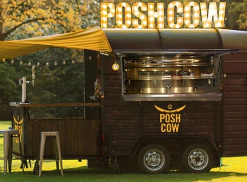 Rice horsebox trailer for hire - Posh Cow food sampling