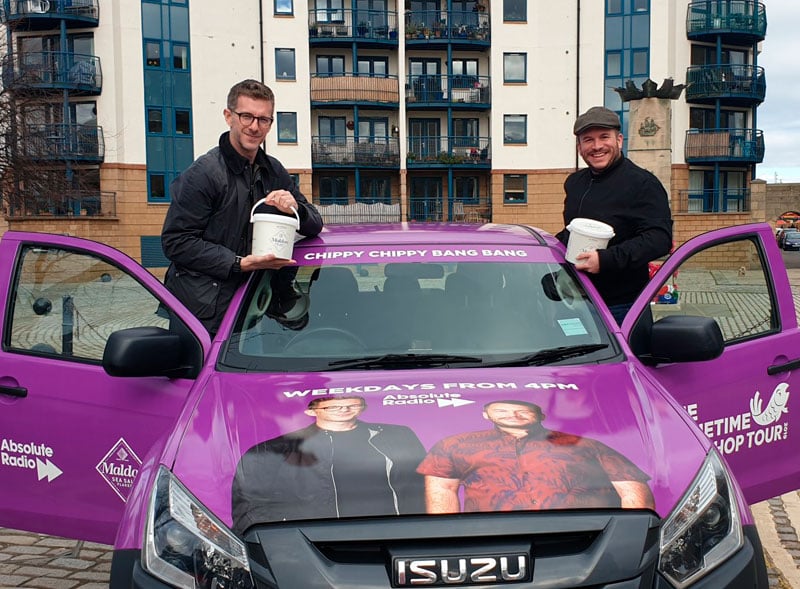 Absolute Radio branded pick up truck tour
