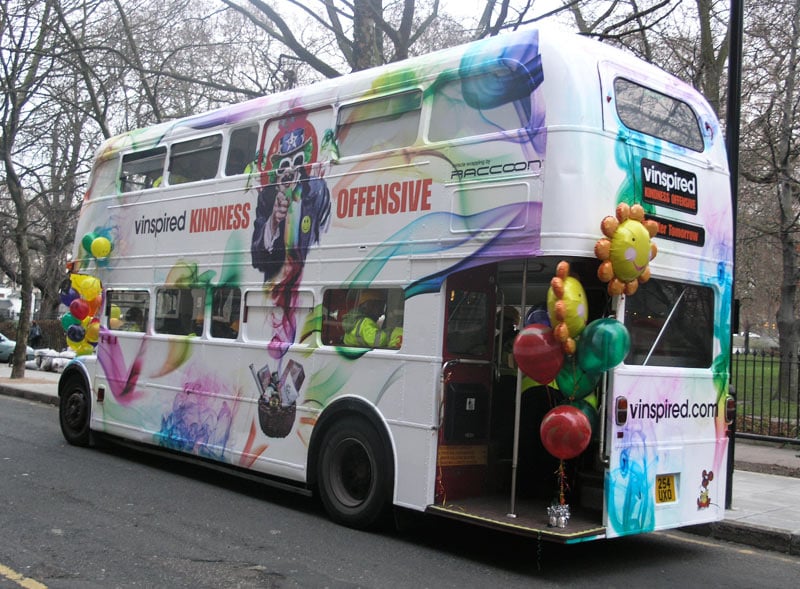 Vinspired activation Routemaster bus hire