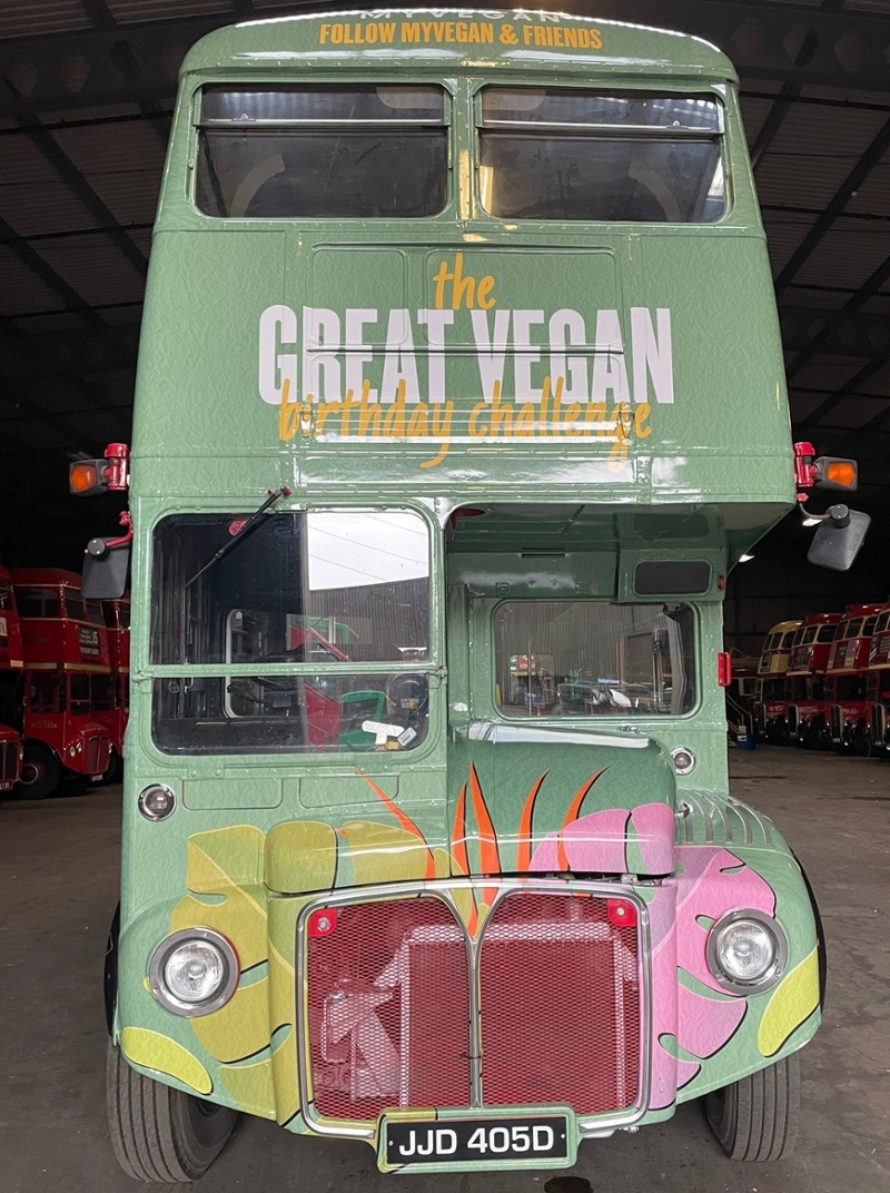 Olive Green My Vegan Routemaster Bus