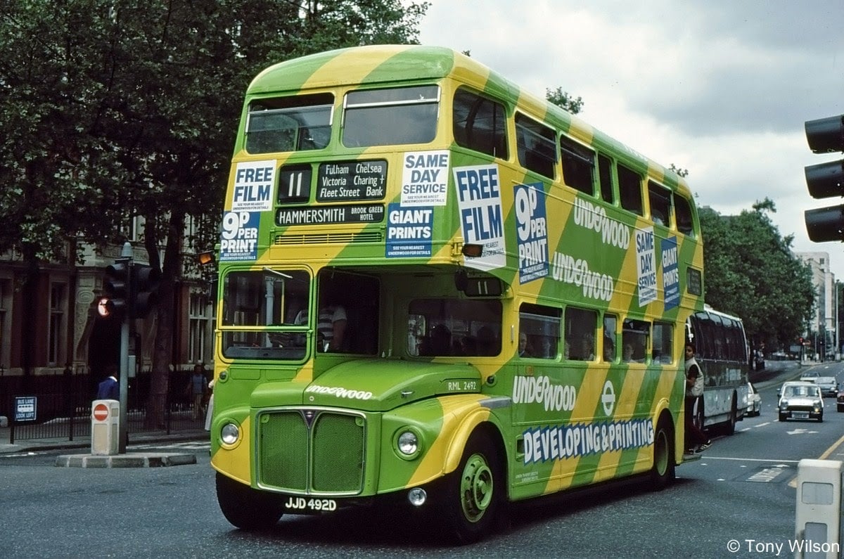 Routemaster green yellow