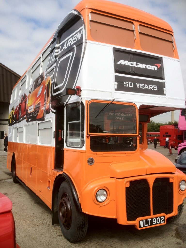 McLaren White Orange Routemaster Bus